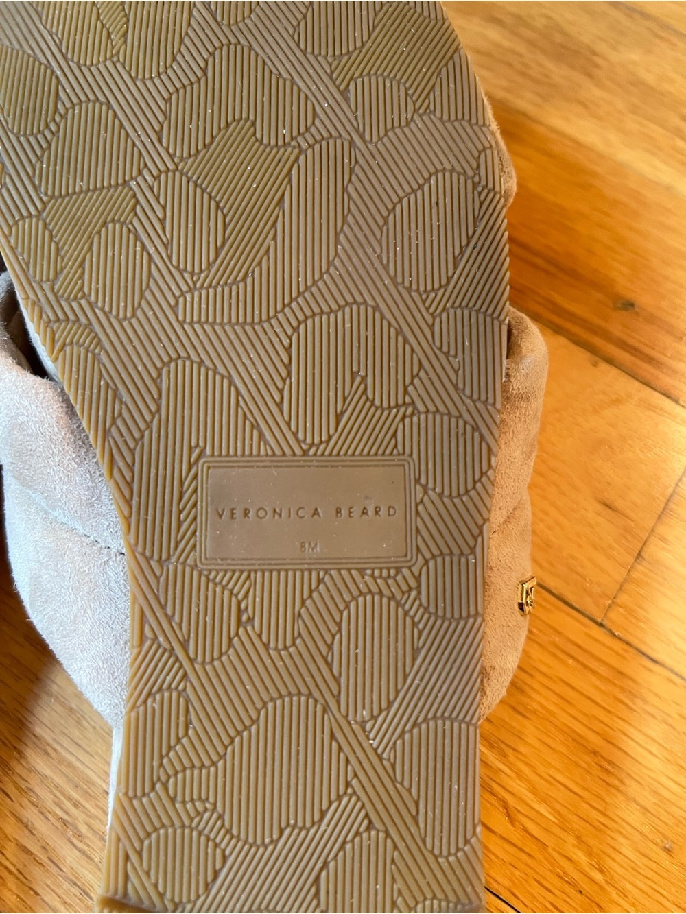 Veronica Beard Tan Nude Elise Suede Slide Sandals - Picture 13 of 15